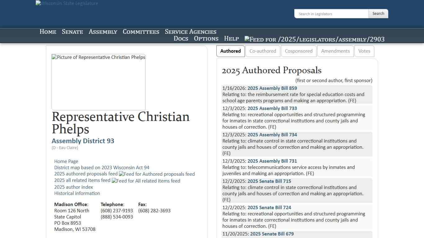 Representative Christian Phelps